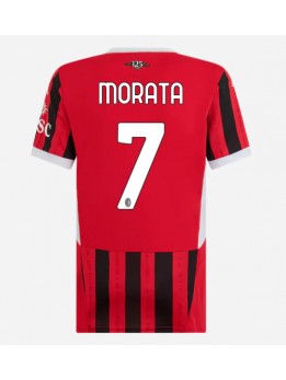 Billige AC Milan Alvaro Morata #7 Hjemmedrakt Dame 2024-25 Kortermet